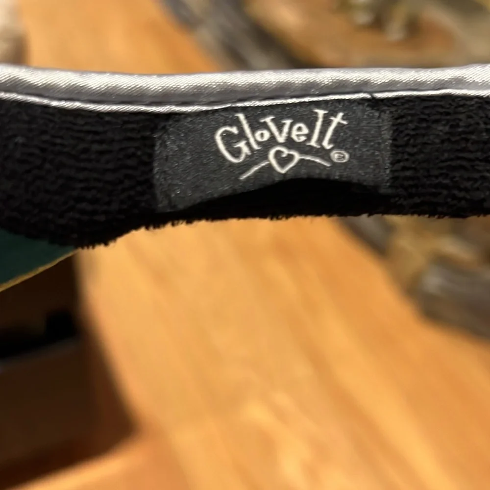 Gloveit. Gold Visor with Rhinestones. Never Used